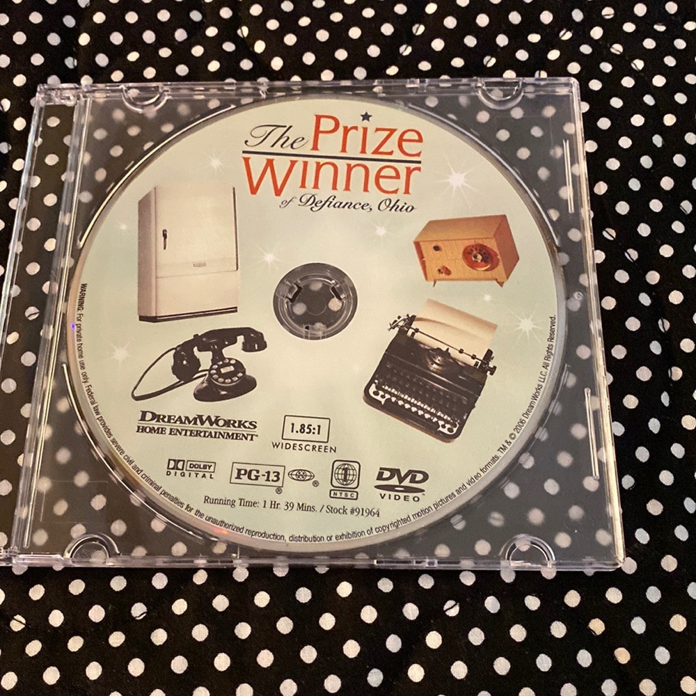 Gently used DVD, The Prize Winner of Defiance Ohio 🌼🌿no original case